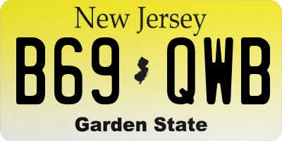 NJ license plate B69QWB