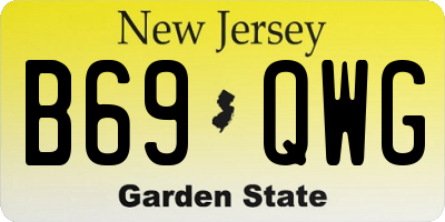 NJ license plate B69QWG