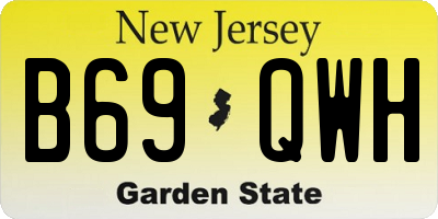 NJ license plate B69QWH
