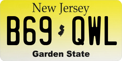 NJ license plate B69QWL