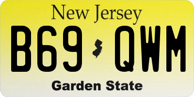 NJ license plate B69QWM