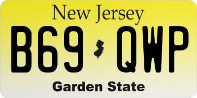 NJ license plate B69QWP