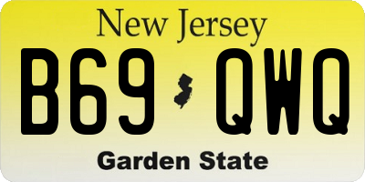 NJ license plate B69QWQ