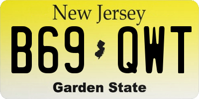 NJ license plate B69QWT