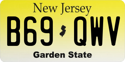 NJ license plate B69QWV