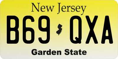 NJ license plate B69QXA