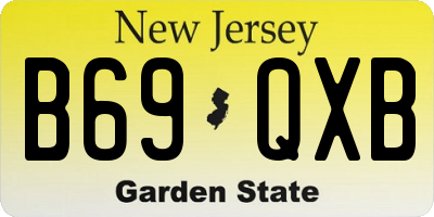 NJ license plate B69QXB