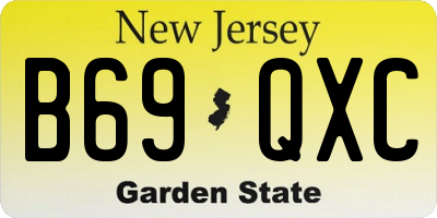 NJ license plate B69QXC