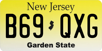 NJ license plate B69QXG