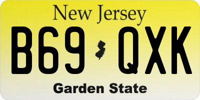 NJ license plate B69QXK