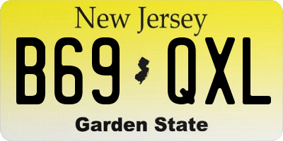 NJ license plate B69QXL