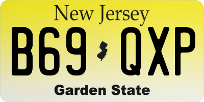 NJ license plate B69QXP