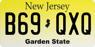 NJ license plate B69QXQ