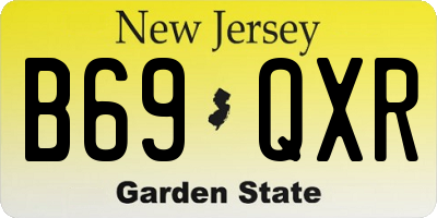 NJ license plate B69QXR