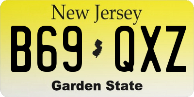 NJ license plate B69QXZ