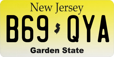 NJ license plate B69QYA