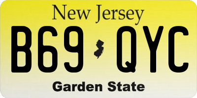 NJ license plate B69QYC