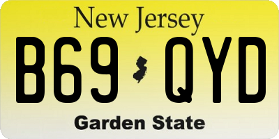 NJ license plate B69QYD