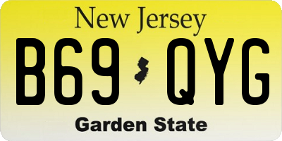 NJ license plate B69QYG
