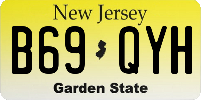 NJ license plate B69QYH