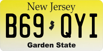 NJ license plate B69QYI