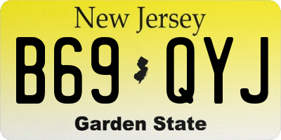 NJ license plate B69QYJ