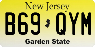 NJ license plate B69QYM