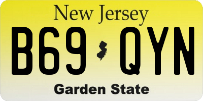NJ license plate B69QYN