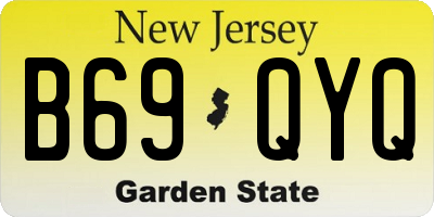 NJ license plate B69QYQ