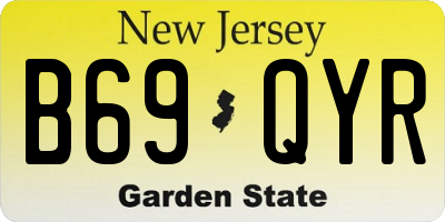 NJ license plate B69QYR