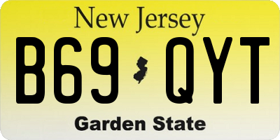 NJ license plate B69QYT
