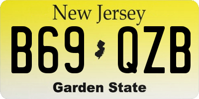 NJ license plate B69QZB