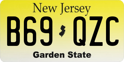 NJ license plate B69QZC