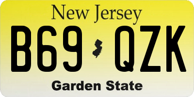 NJ license plate B69QZK