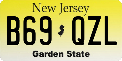 NJ license plate B69QZL