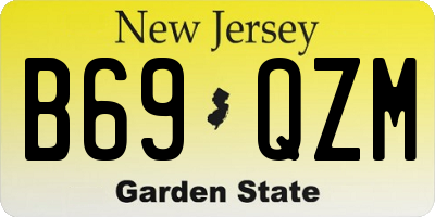 NJ license plate B69QZM