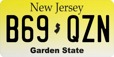 NJ license plate B69QZN