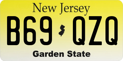 NJ license plate B69QZQ