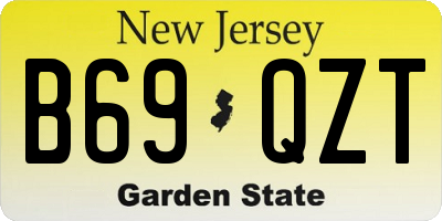 NJ license plate B69QZT