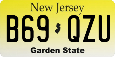NJ license plate B69QZU