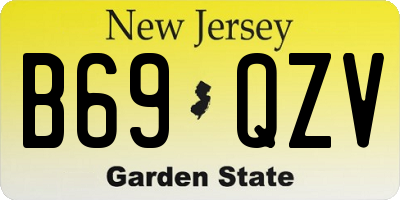 NJ license plate B69QZV