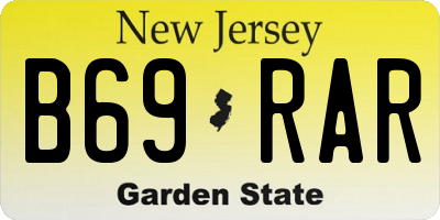 NJ license plate B69RAR