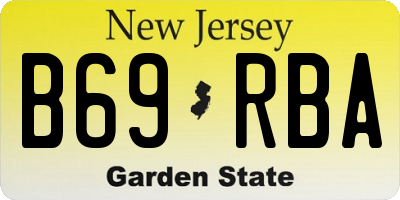 NJ license plate B69RBA