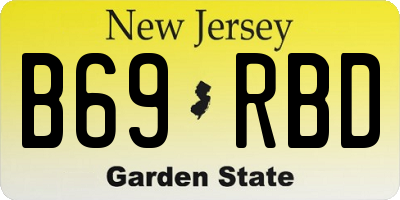 NJ license plate B69RBD