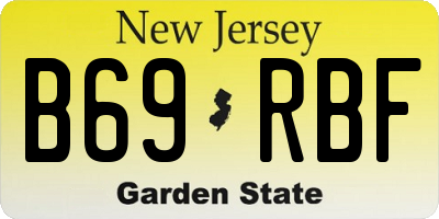 NJ license plate B69RBF