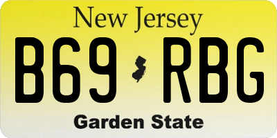 NJ license plate B69RBG