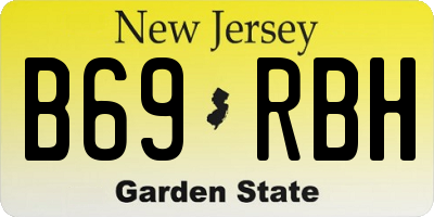 NJ license plate B69RBH