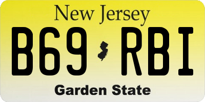 NJ license plate B69RBI