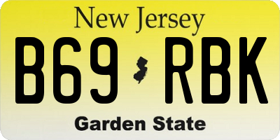 NJ license plate B69RBK