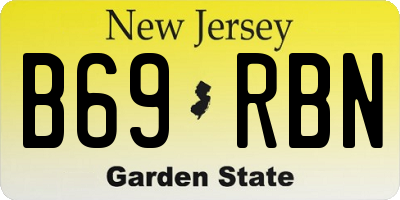 NJ license plate B69RBN